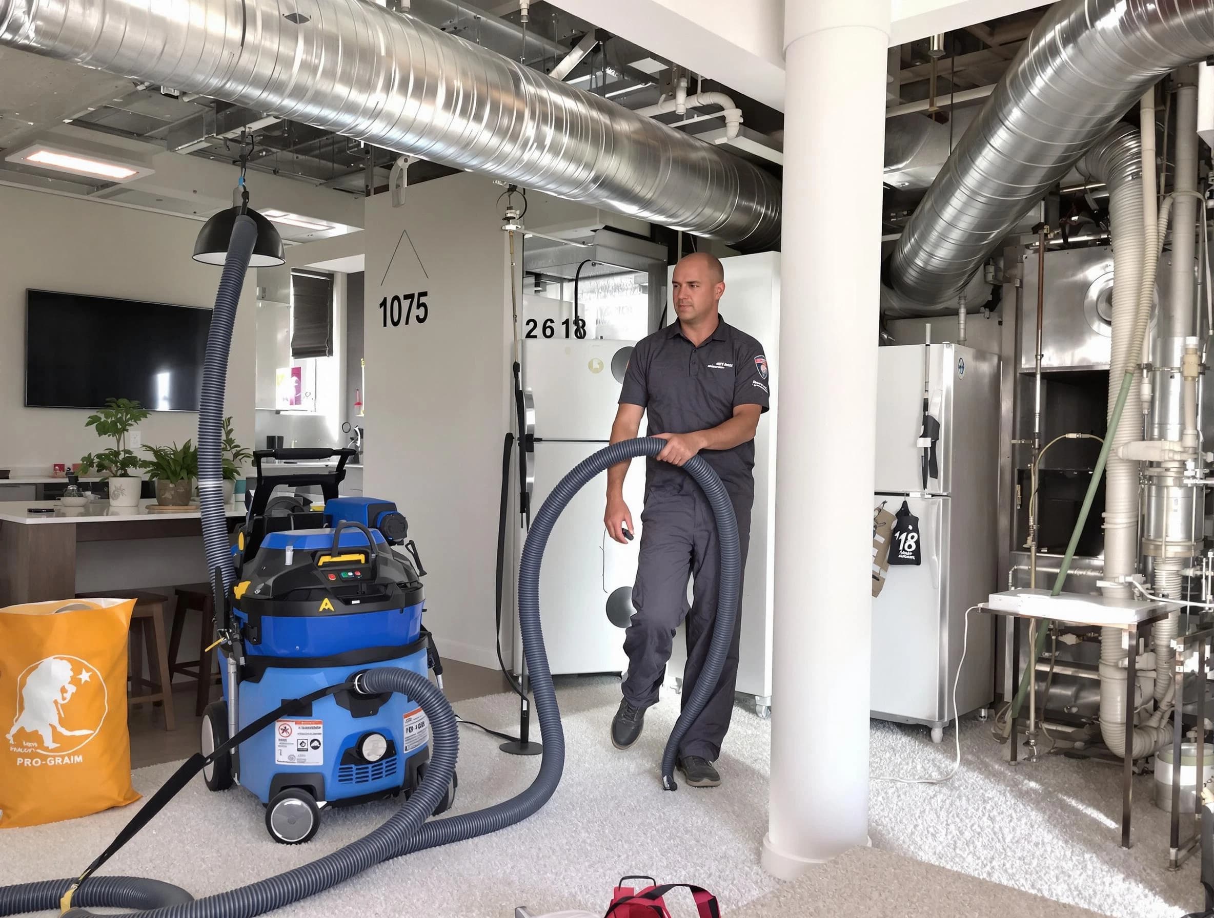Hoover Air Duct Cleaning expert performing detailed indoor duct cleaning for improved air quality in Hoover