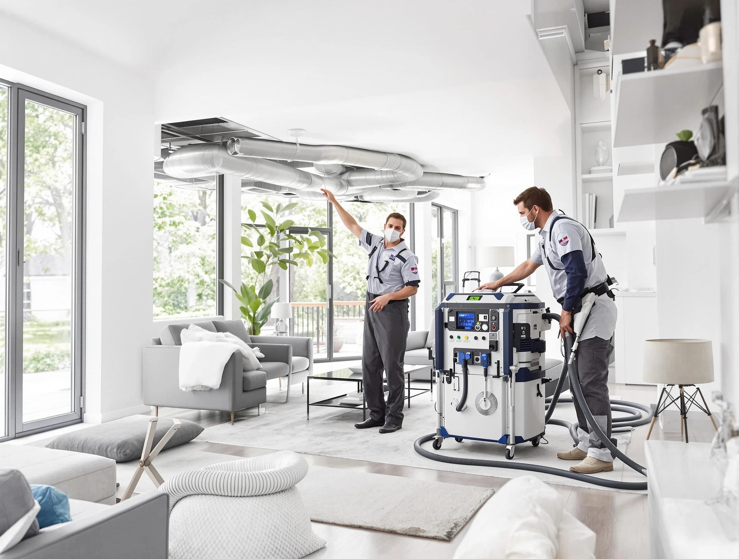 Hoover Air Duct Cleaning professional conducting pure air duct cleaning with state-of-the-art equipment in Hoover